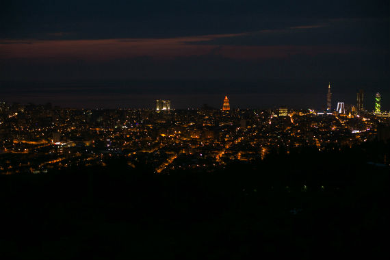 ночная панорама Батуми